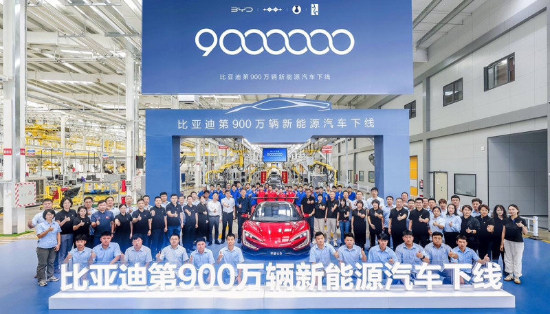 BYD Hits Production Milestone of 9 Millionth New Energy Vehicle