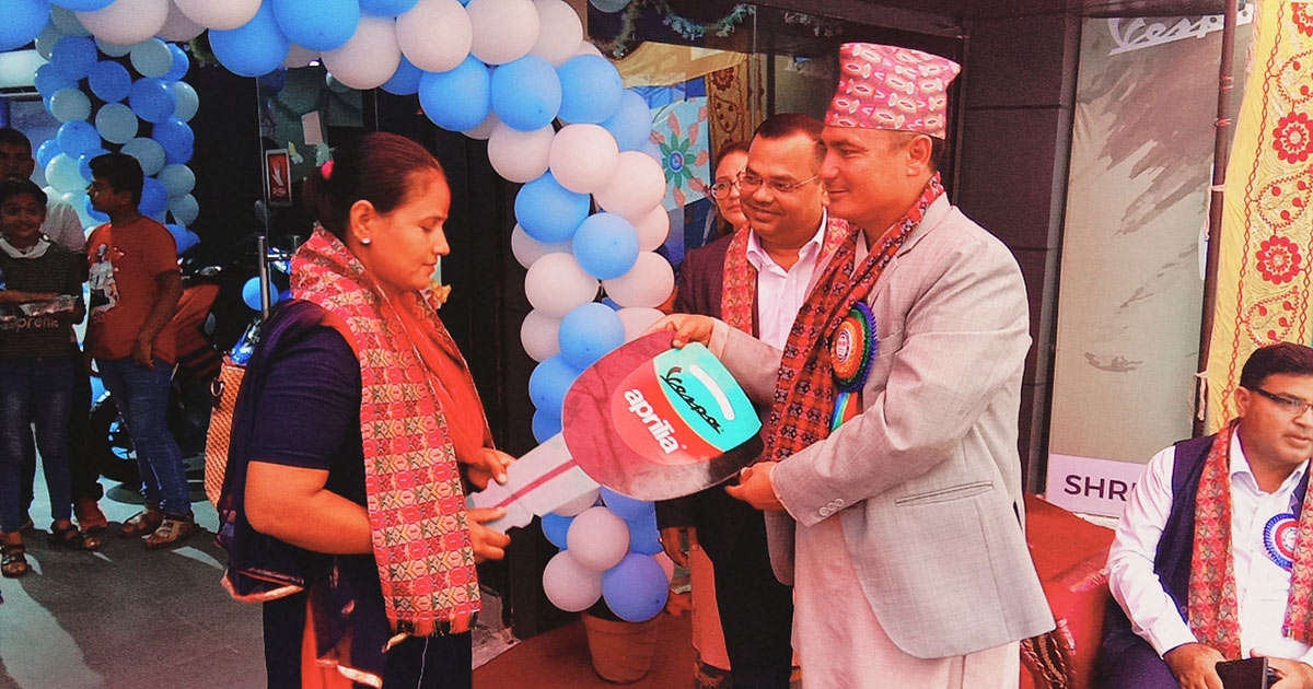 Piaggio Inaugurates New Vespa/Aprilia Showroom In Surkhet