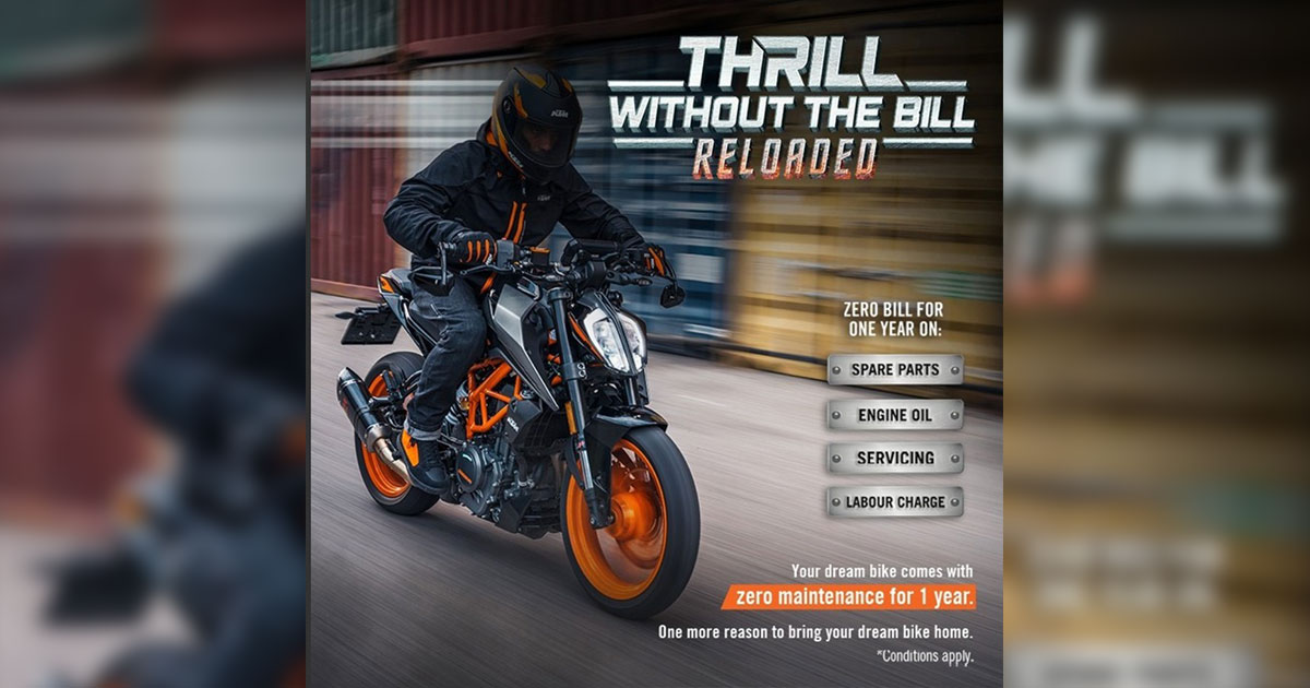 Get Zero Bill For One Year Under KTM Nepal's 'Thrill Without The Bill Reloaded' New Year Offer