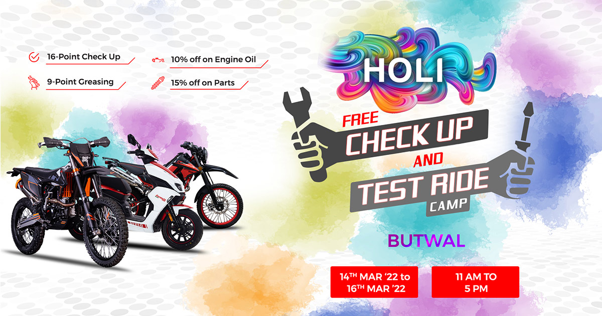 Crossfire and ItalicaMoto Free Checkup & Test Ride Campaign At Butwal