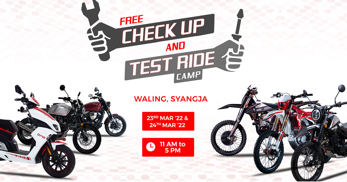 Crossfire and ItalicaMoto Free Checkup & Test Ride Campaign At Waling, Syangja