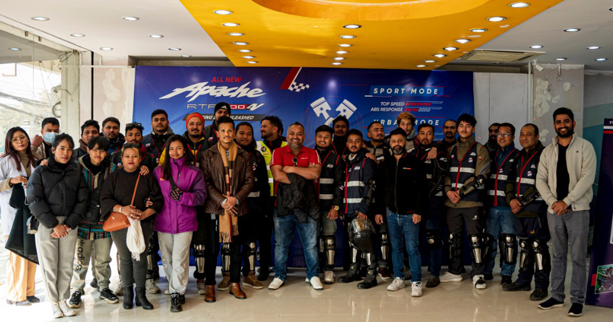 TVS Nepal Organizes First-Ever AOG Night Ride With 30 Riders