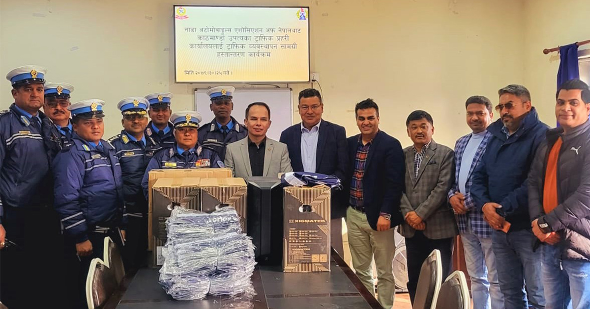 NADA Donates Equipments For The Empowerment Of Kathmandu Valley Traffic Police Office