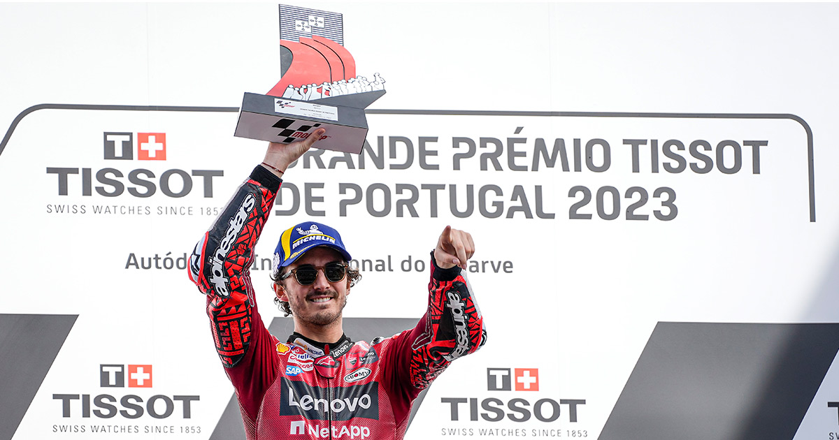 Pecco Bagnaia Wins The Season Opening Portuguese GP, Marquez Crashes Out